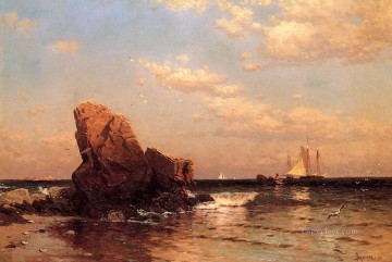 Alfred Thompson Bricher Painting - Por la orilla junto a la playa Alfred Thompson Bricher